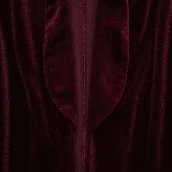 Burgundy Elegant Women's Velvet Jacket - Picture 3 of 4